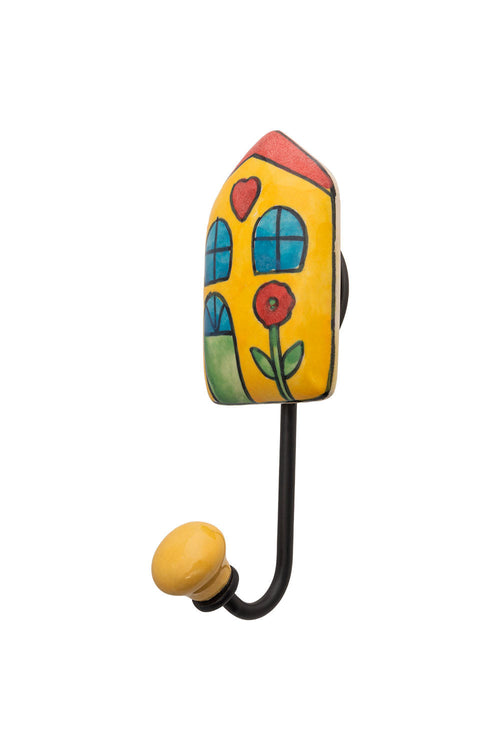 House wall hook, yellow