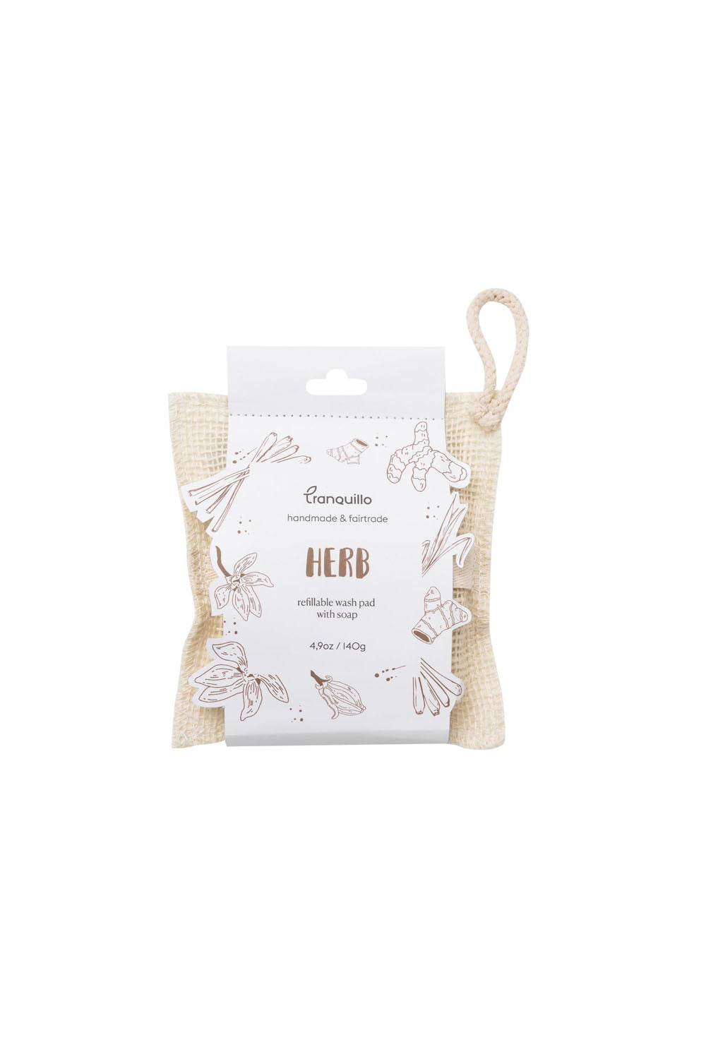 Dušo pirštinė su muilu Herb