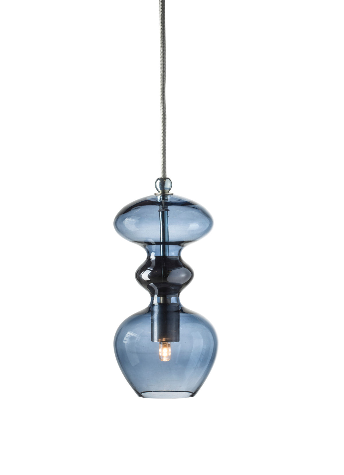 Pakabinamas šviestuvas Futura Deep Blue / Silver, H24 cm