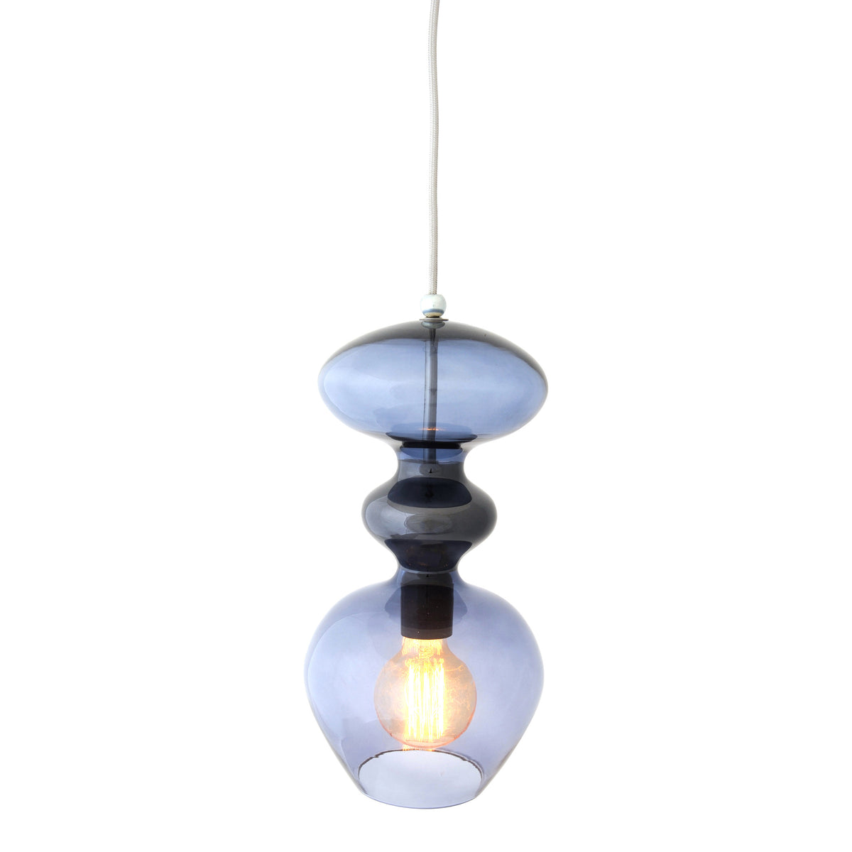 Pakabinamas šviestuvas Futura Deep Blue / Silver, H37 cm