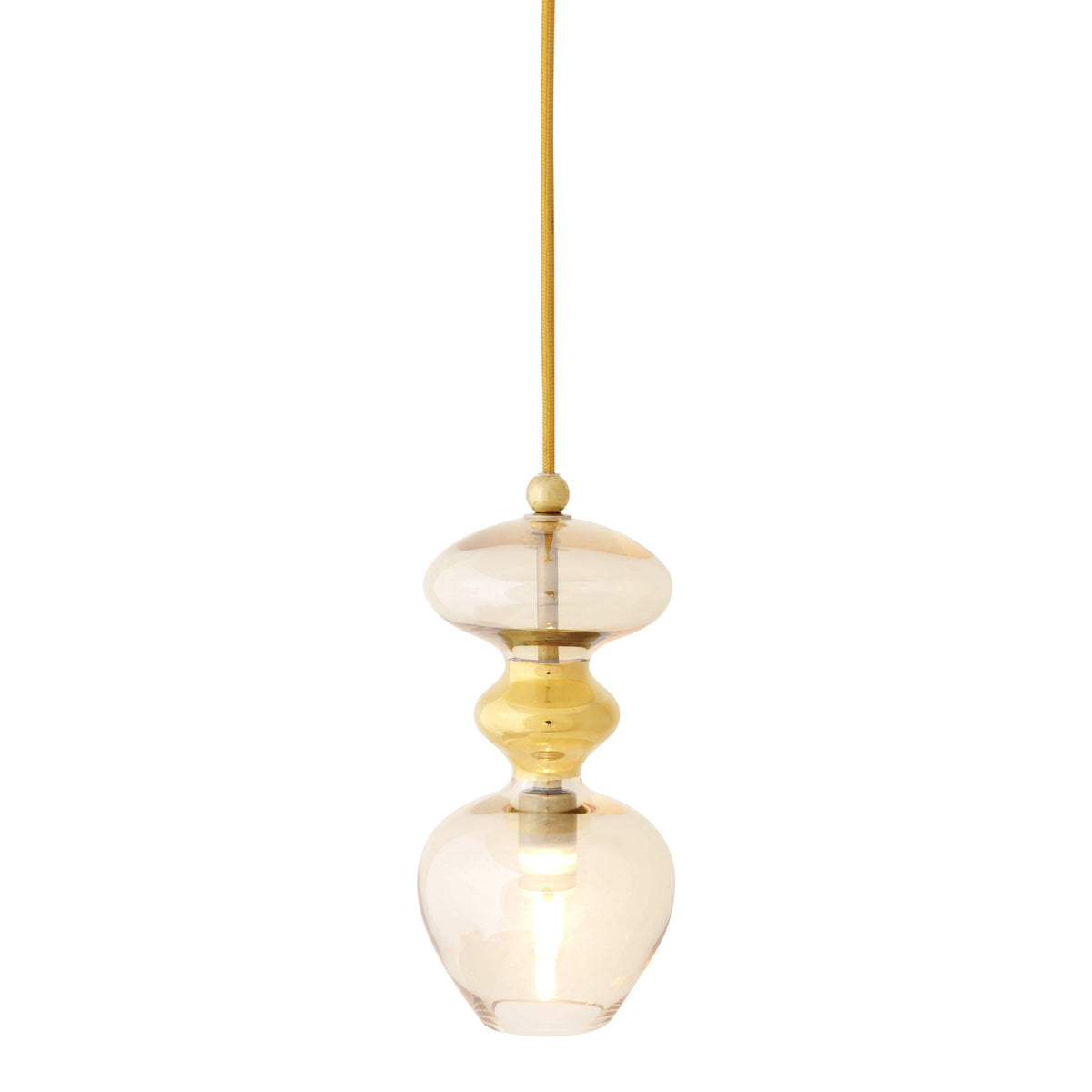 Pakabinamas šviestuvas Futura Golden Smoke / Gold, H24 cm