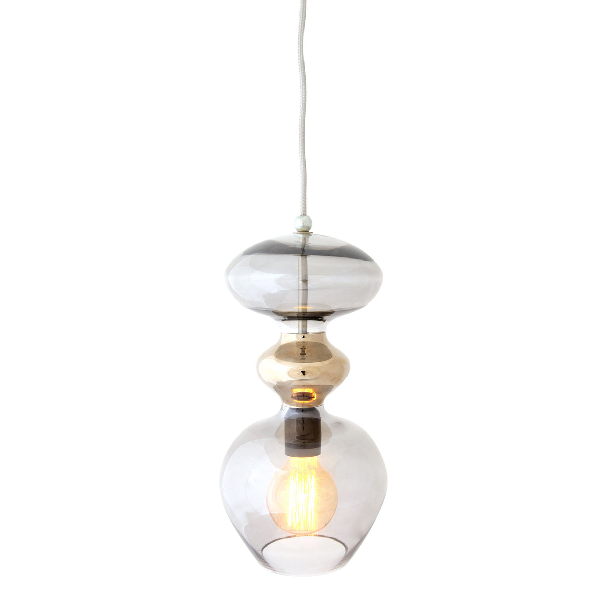 Pakabinamas šviestuvas Futura Smokey Grey / Gold, H37 cm
