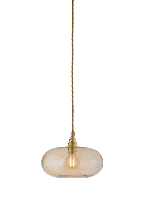 Pakabinamas šviestuvas Horizon Ø21 cm, Golden Smoke – įjungtas