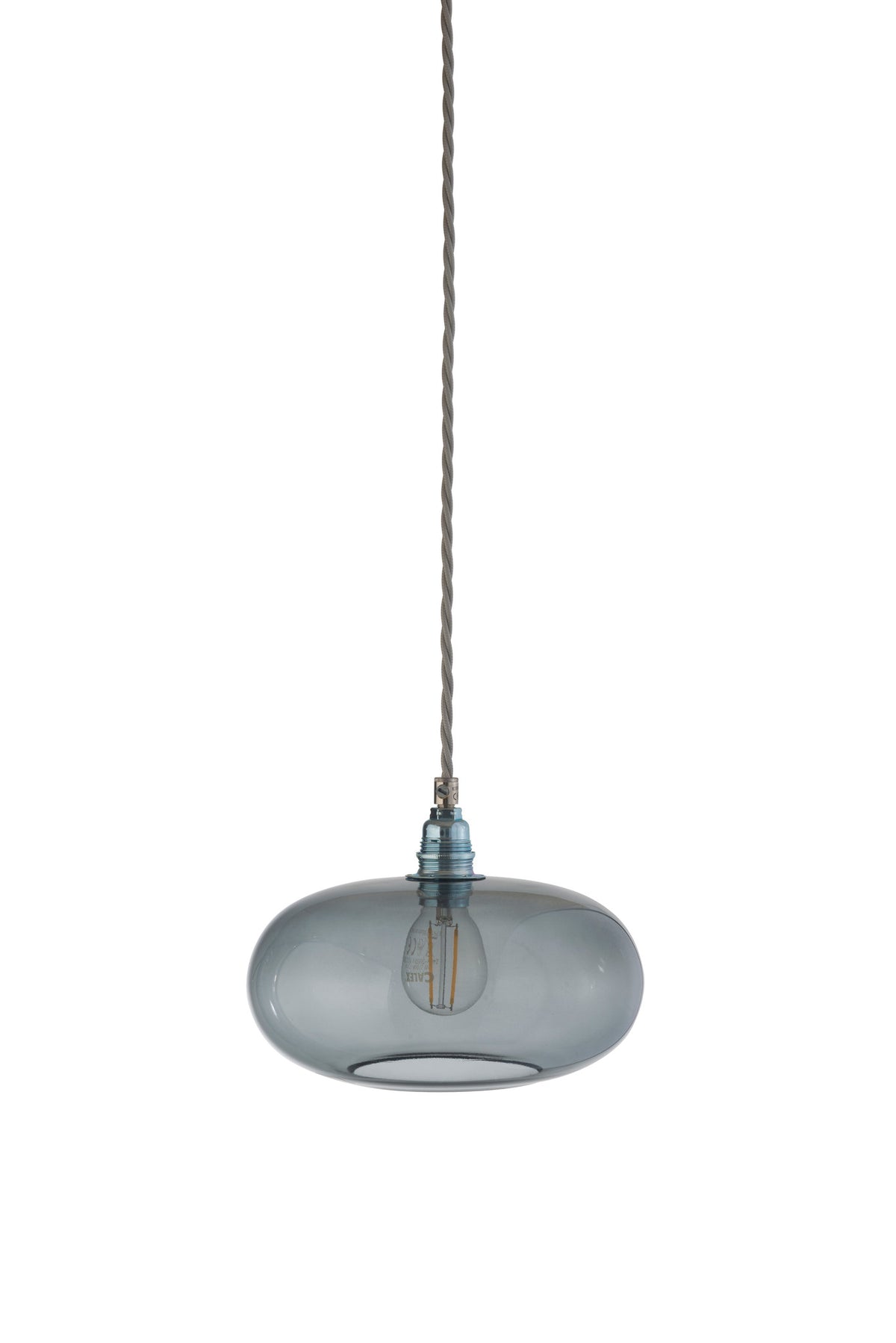 Pakabinamas šviestuvas Horizon Ø21 cm, Smokey Grey – įjungtas