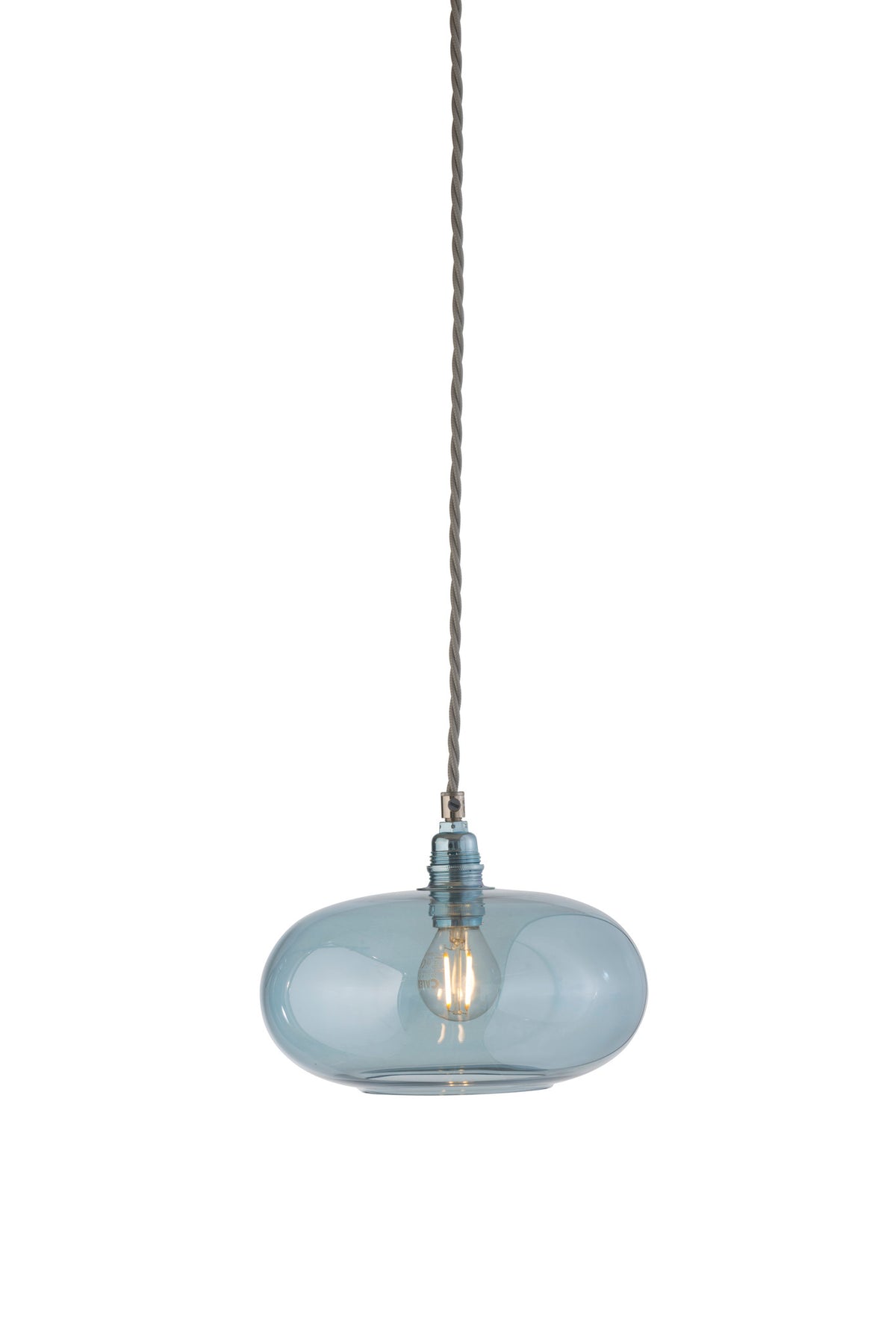 Pakabinamas šviestuvas Horizon Ø21 cm, Topaz Blue – įjungtas