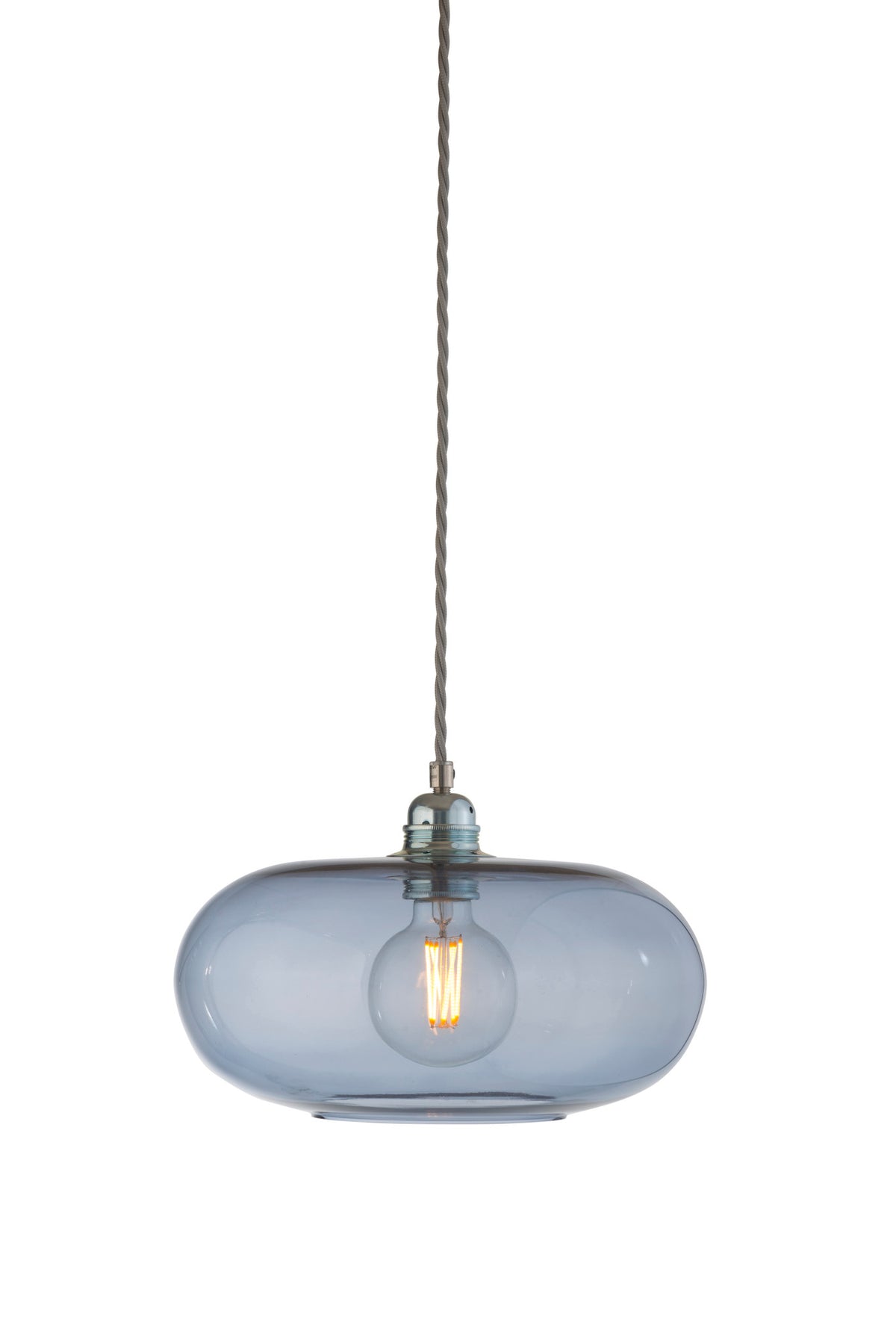 Pakabinamas šviestuvas Horizon Ø29 cm, Deep Blue – įjungtas