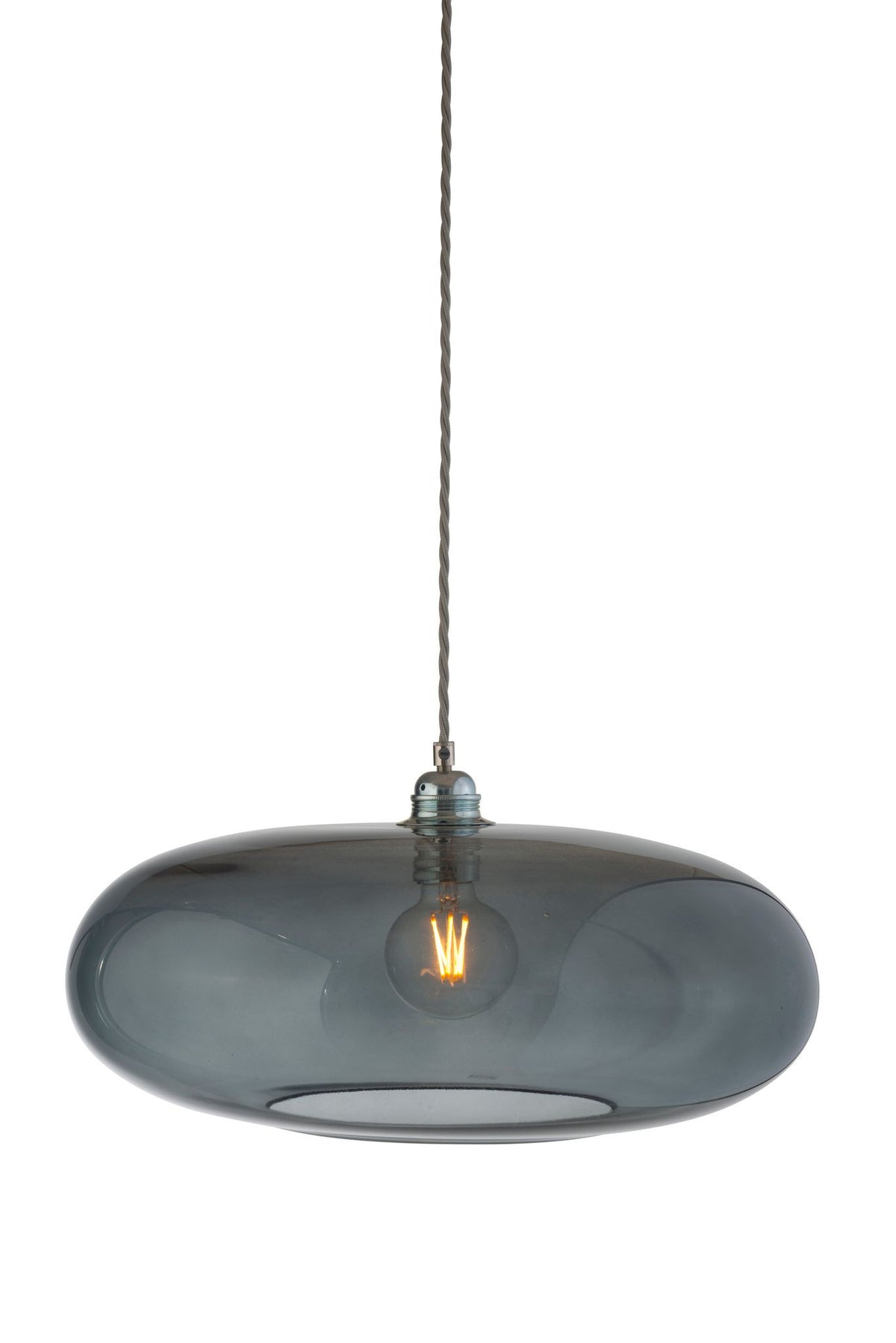 Pakabinamas šviestuvas Horizon Ø45 cm, Smokey Grey – įjungtas