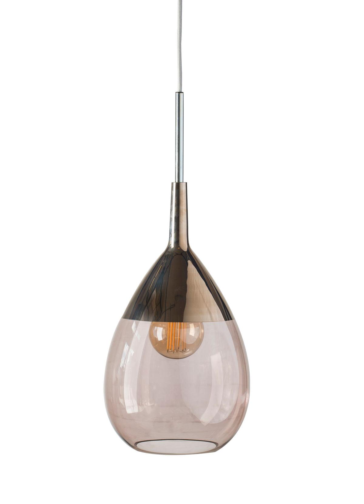 Pakabinamas šviestuvas Lute M Obsidian / Platinum, H49 cm – detalė