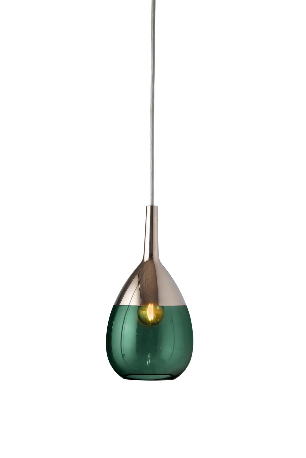 Pakabinamas šviestuvas Lute S Ivy Green / Platinum, H27 cm