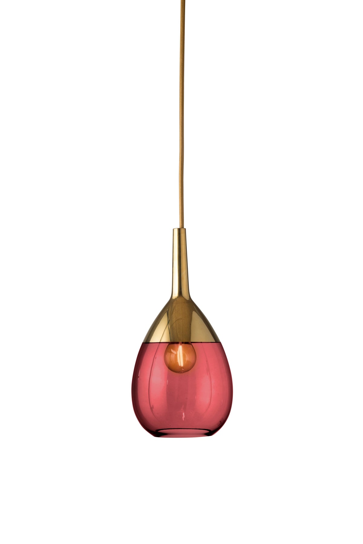 Pakabinamas šviestuvas Lute S Ruby / Gold, H27 cm