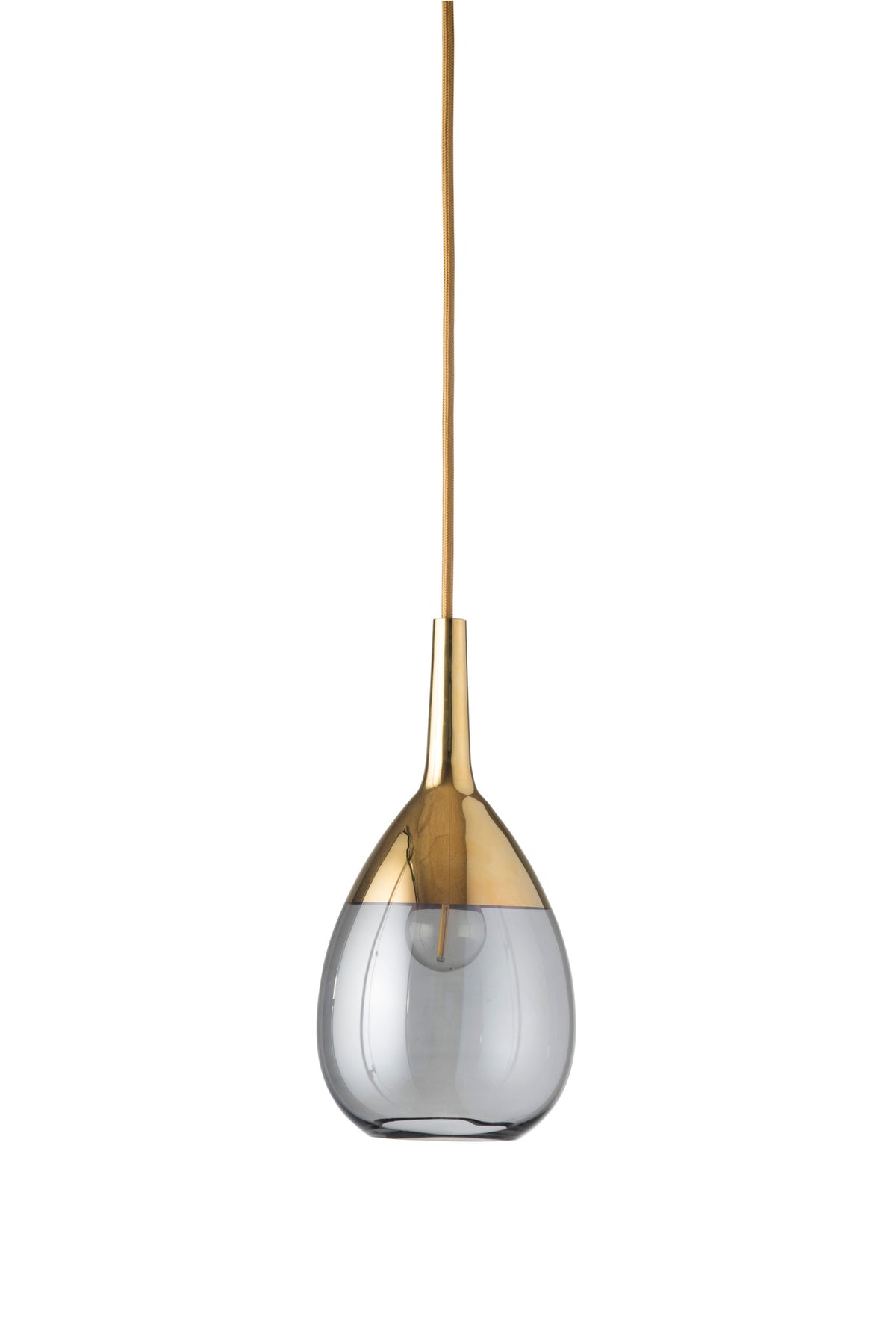 Pakabinamas šviestuvas Lute S Smokey Grey / Gold, H27 cm – detalė