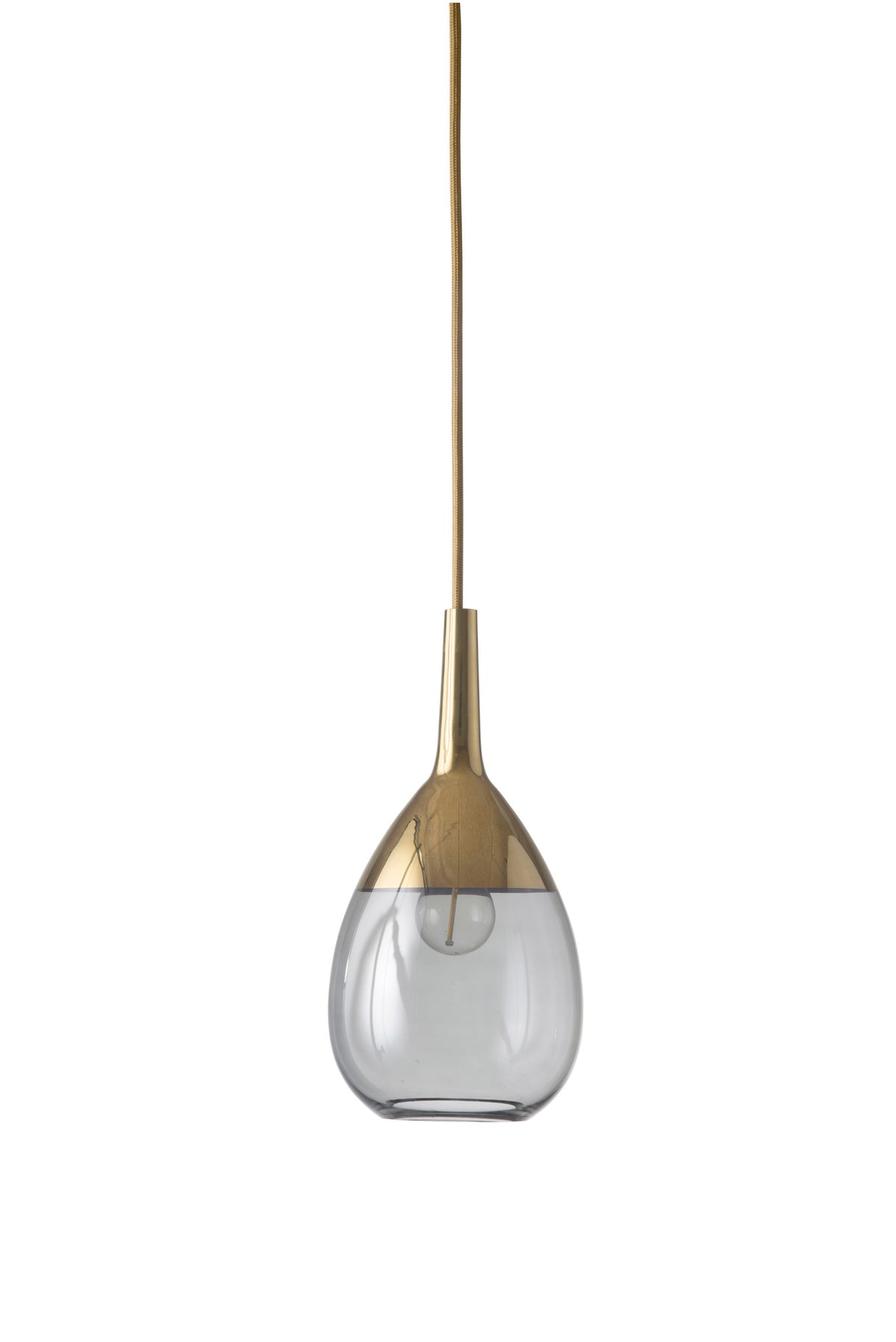 Pakabinamas šviestuvas Lute S Smokey Grey / Gold, H27 cm