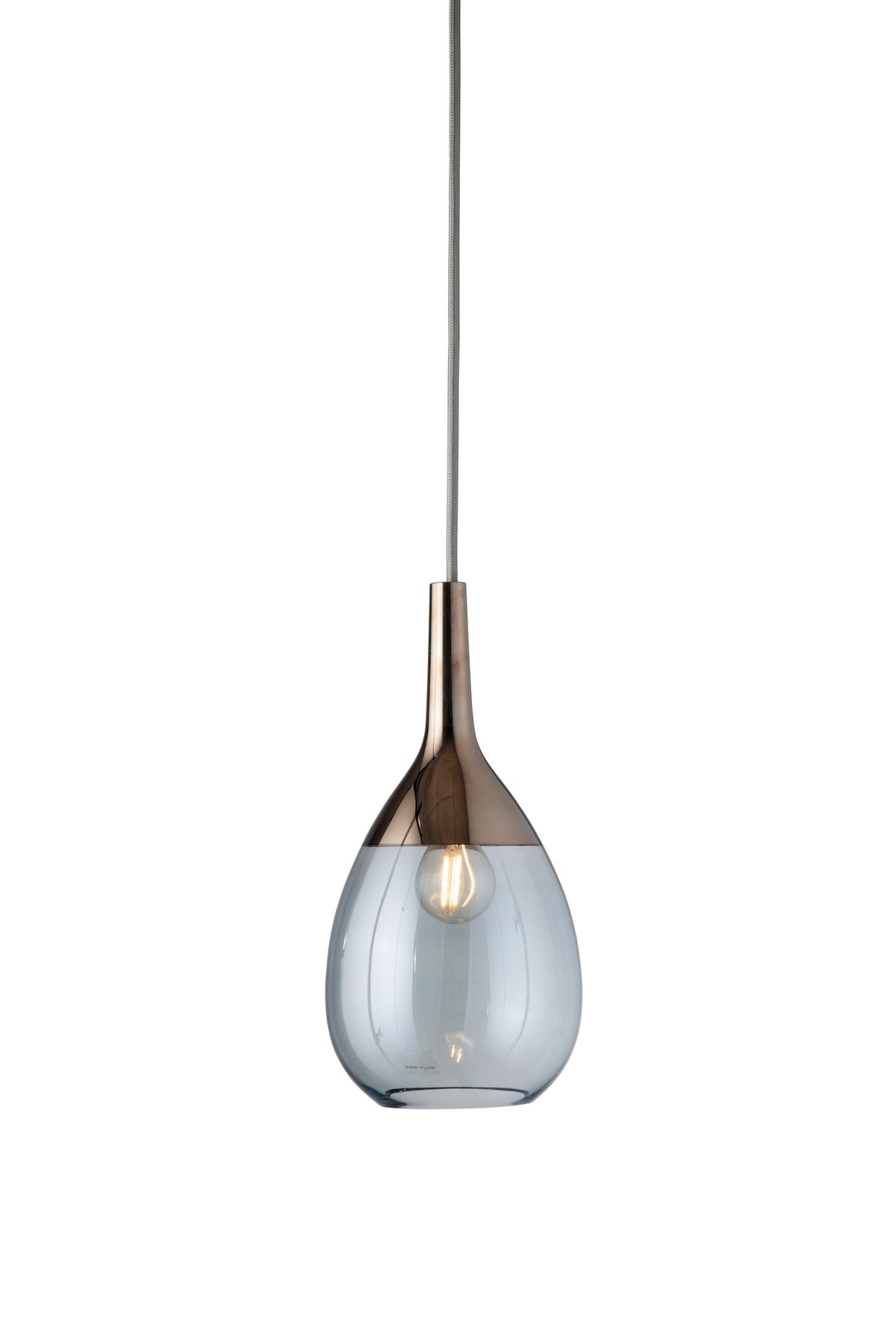 Pakabinamas šviestuvas Lute S Topaz Blue / Platinum, H27 cm – detalė