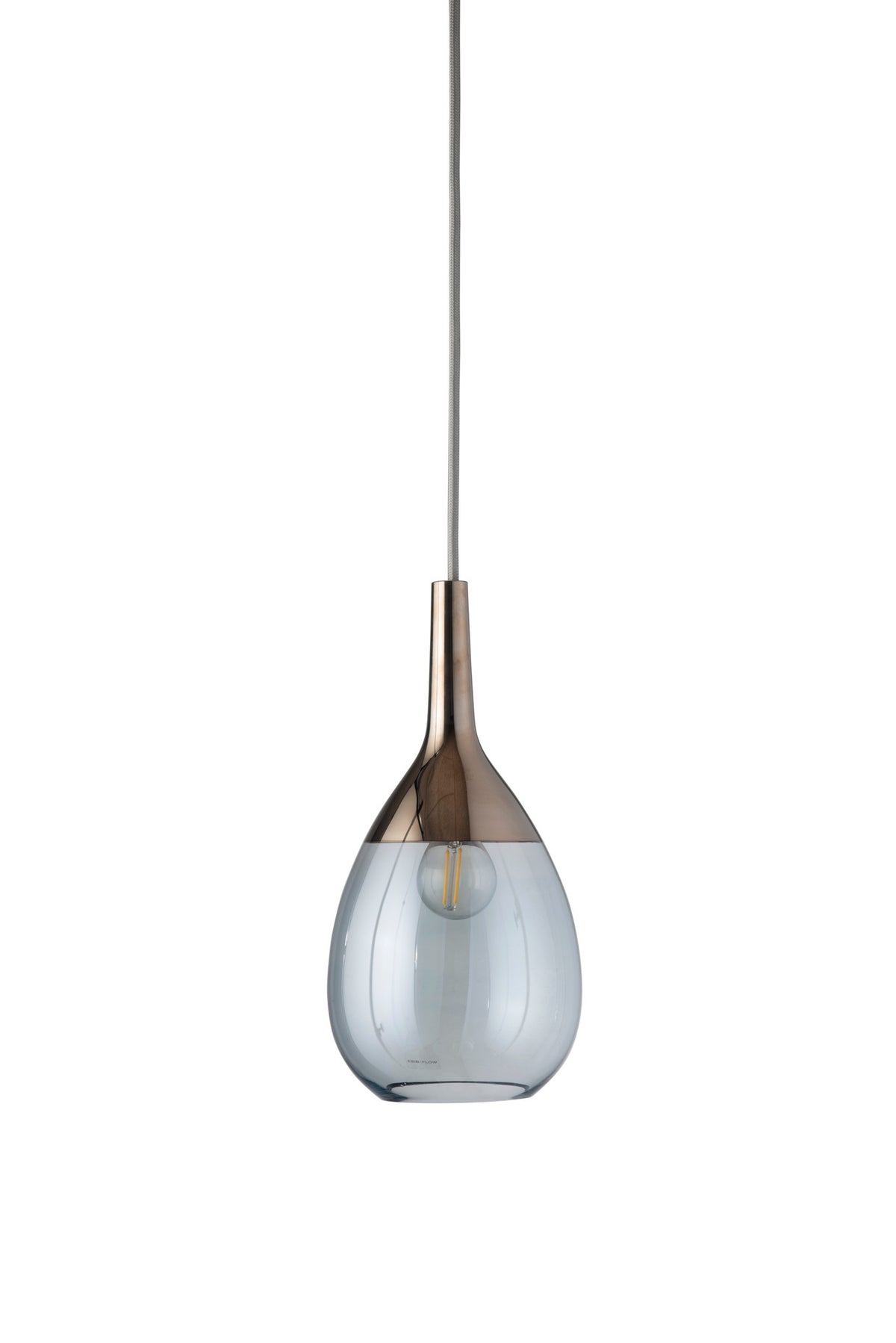 Pakabinamas šviestuvas Lute S Topaz Blue / Platinum, H27 cm – detalė