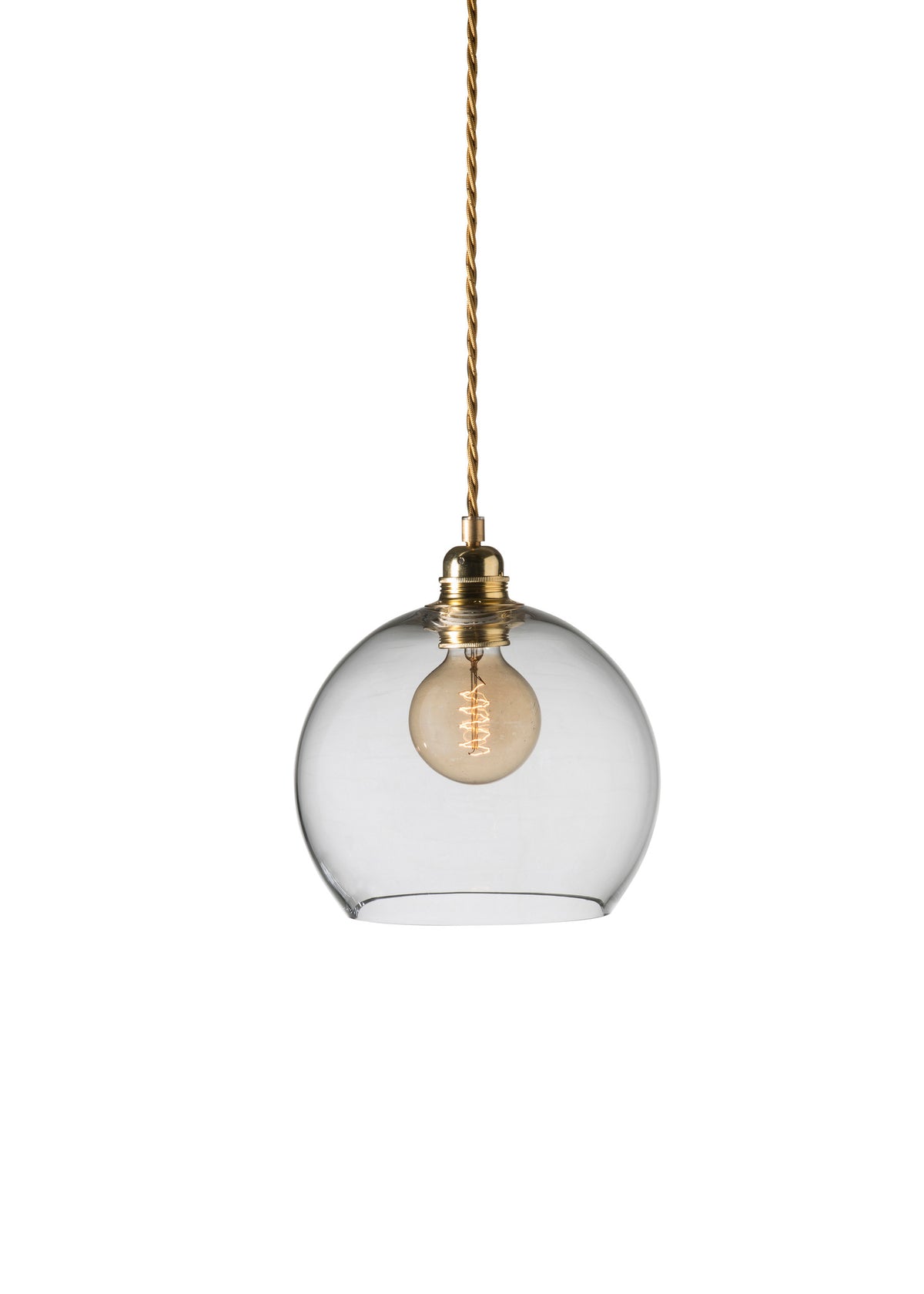 Pakabinamas šviestuvas Rowan Clear Gold, Ø22 cm