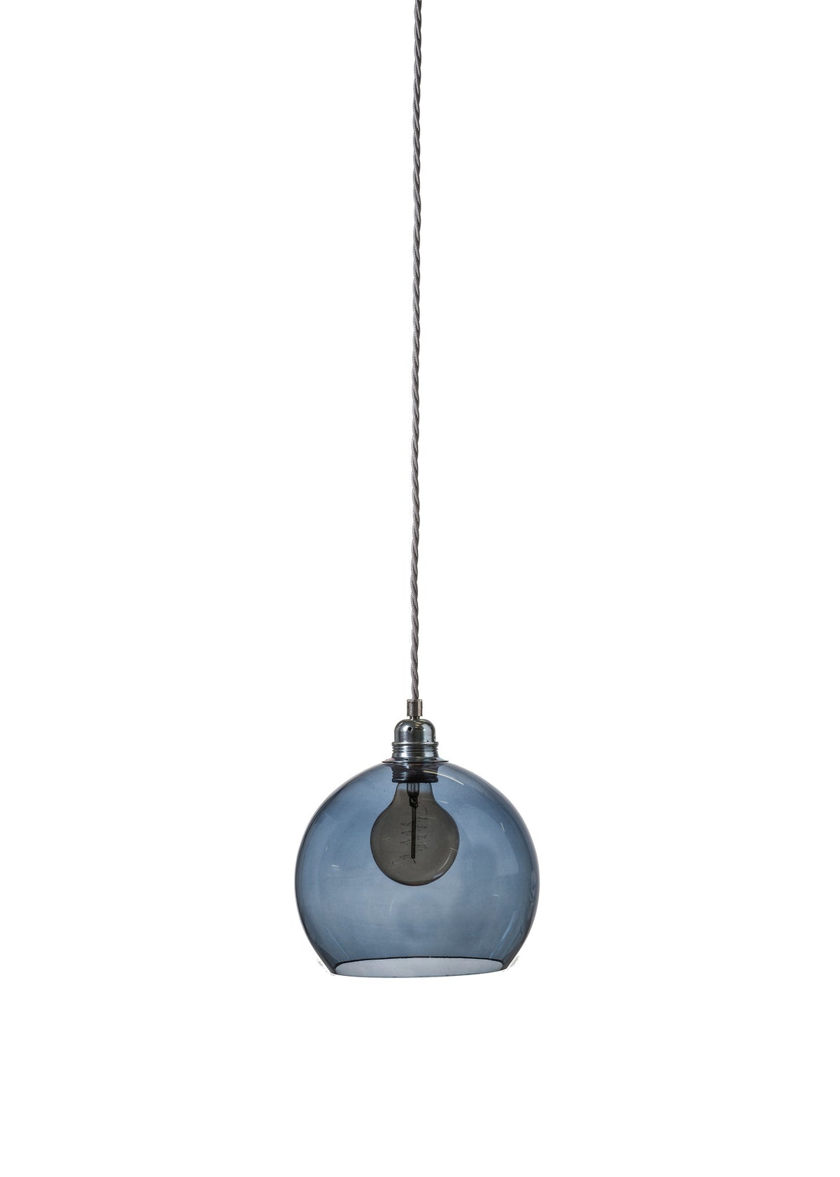 Pakabinamas šviestuvas Rowan Deep Blue Silver, Ø22 cm