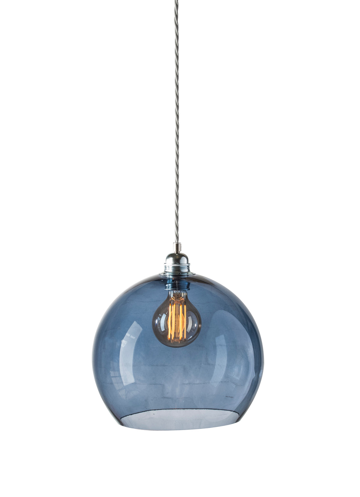 Pakabinamas šviestuvas Rowan L Deep Blue Silver, Ø28 cm