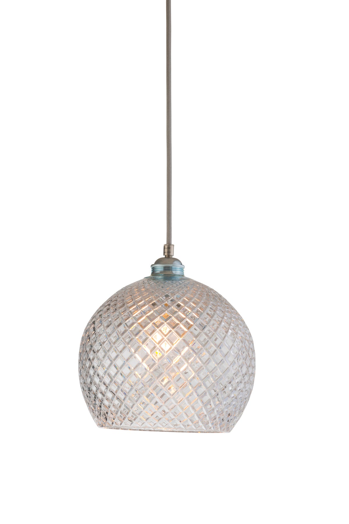 Pakabinamas šviestuvas Rowan M Small Check Silver, Ø22 cm