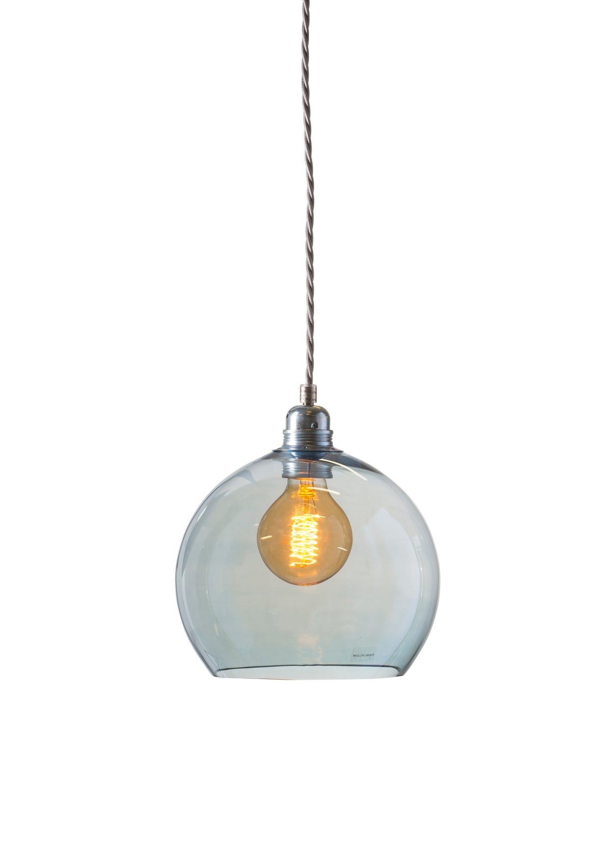 Pakabinamas šviestuvas Rowan M Topaz Blue Silver, Ø22 cm
