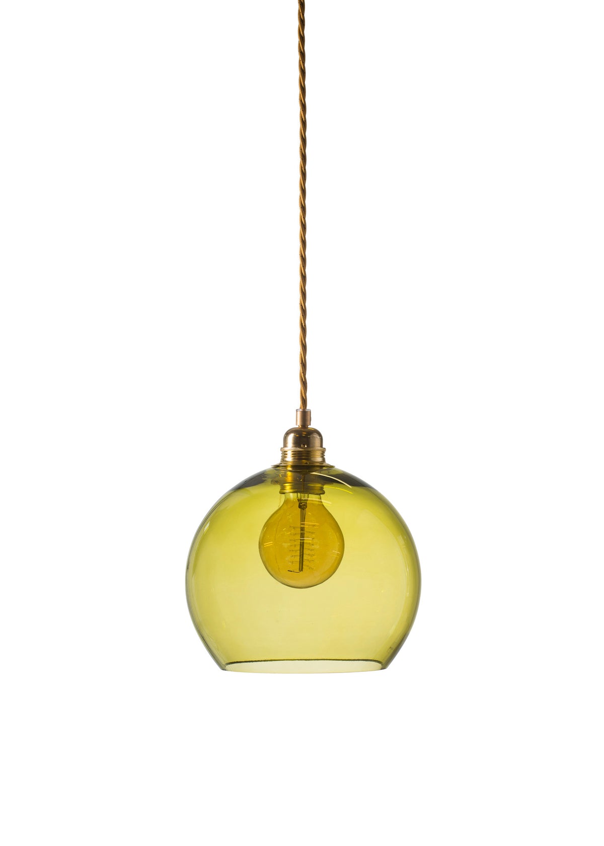 Pakabinamas šviestuvas Rowan Olive Gold, Ø22 cm