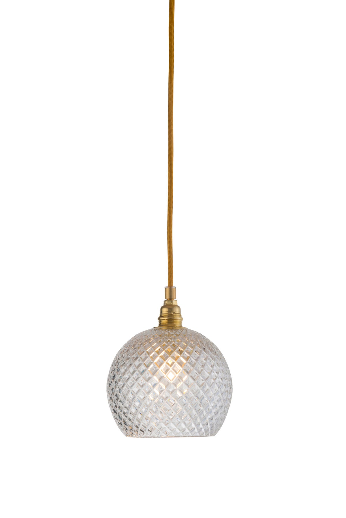 Pakabinamas šviestuvas Rowan S Small Check Gold, Ø15,5 cm