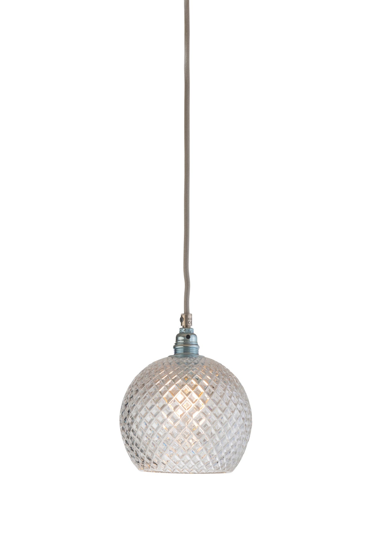 Pakabinamas šviestuvas Rowan S Small Check Silver, Ø15,5 cm