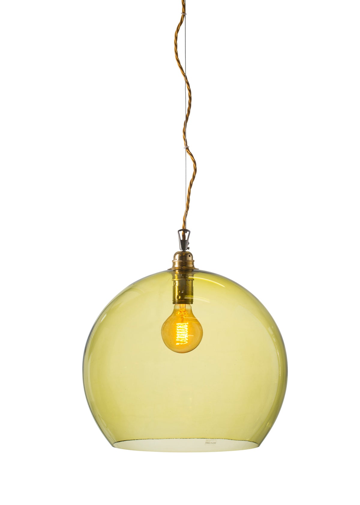 Pakabinamas šviestuvas Rowan XL Olive Gold, Ø39 cm