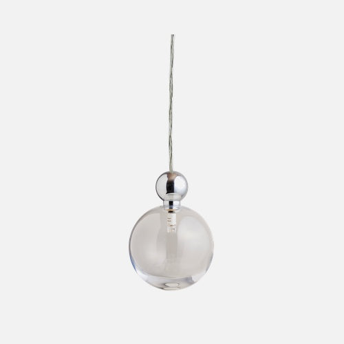 Pakabinamas šviestuvas Uva L Clear / Silver, Ø10 cm – be lubinio tvirtinimo