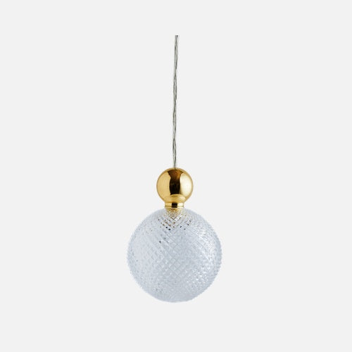 Pakabinamas šviestuvas Uva L Crystal Mini Check / Gold, Ø10 cm – be lubinio tvirtinimo