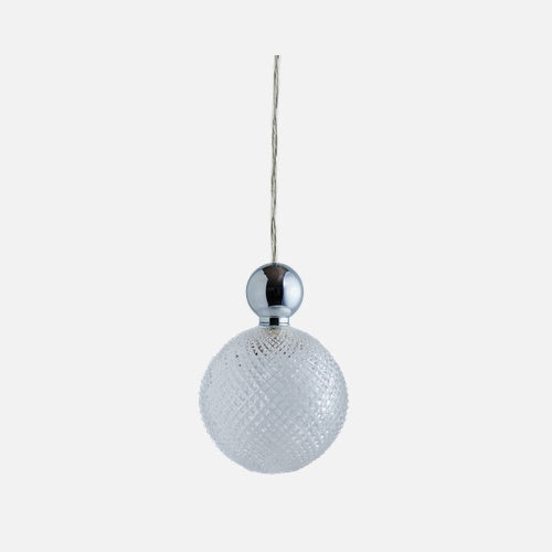 Pakabinamas šviestuvas Uva L Crystal Mini Check / Silver, Ø10 cm – be lubinio tvirtinimo