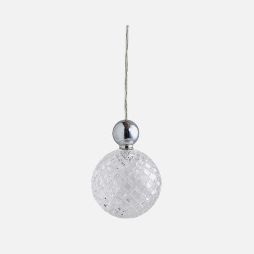 Pakabinamas šviestuvas Uva L Crystal Small Check / Silver, Ø10 cm – be lubinio tvirtinimo