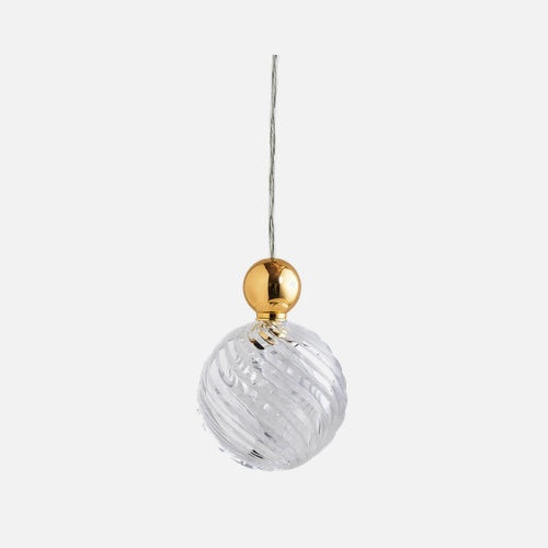 Pakabinamas šviestuvas Uva L Crystal Swirl / Gold, Ø10 cm – be lubinio tvirtinimo