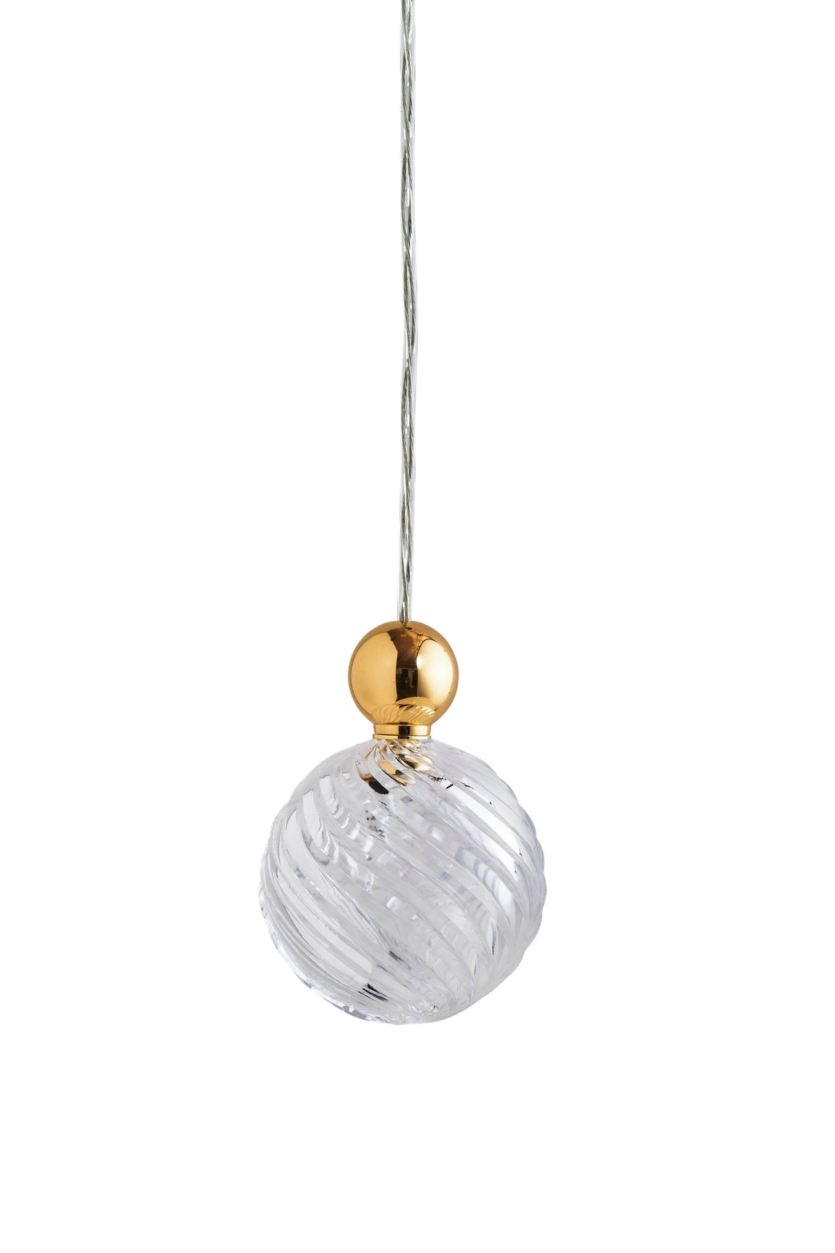 Pakabinamas šviestuvas Uva L Crystal Swirl / Gold, Ø10 cm