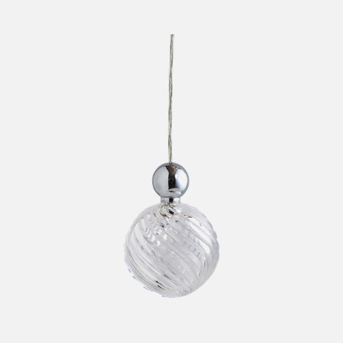 Pakabinamas šviestuvas Uva L Crystal Swirl / Silver, Ø10 cm – be lubinio tvirtinimo