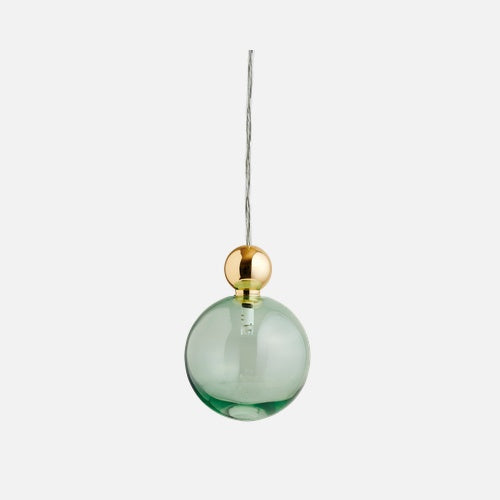 Pakabinamas šviestuvas Uva L Forest Green / Gold, Ø10 cm – be lubinio tvirtinimo