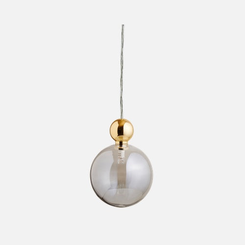 Pakabinamas šviestuvas Uva L Smokey Grey / Gold, Ø10 cm – be lubinio tvirtinimo
