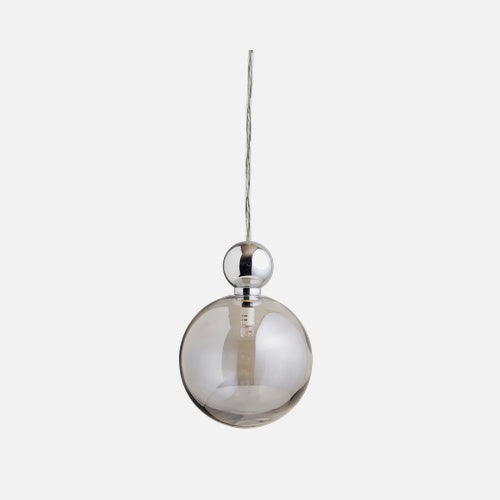 Pakabinamas šviestuvas Uva L Smokey Grey / Silver, Ø10 cm – be lubinio tvirtinimo