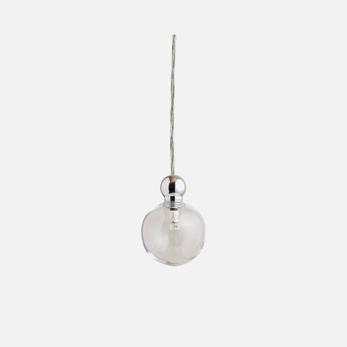 Pakabinamas šviestuvas Uva M Clear / Silver, Ø7 cm – be lubinio tvirtinimo