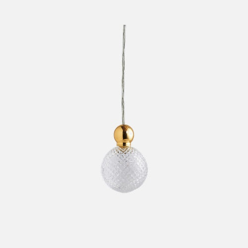 Pakabinamas šviestuvas Uva M Crystal Mini Check / Gold, Ø7 cm – be lubinio tvirtinimo