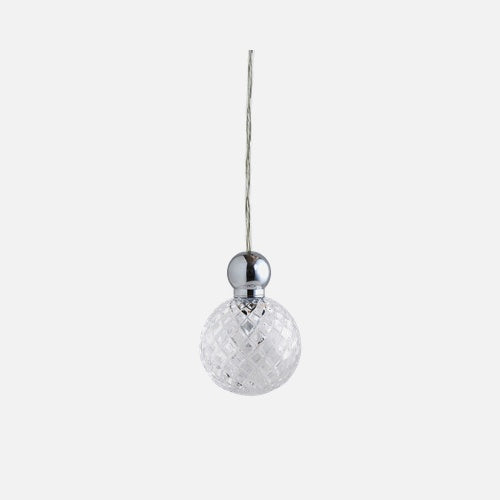 Pakabinamas šviestuvas Uva M Crystal Small Check / Silver, Ø7 cm – be lubinio tvirtinimo