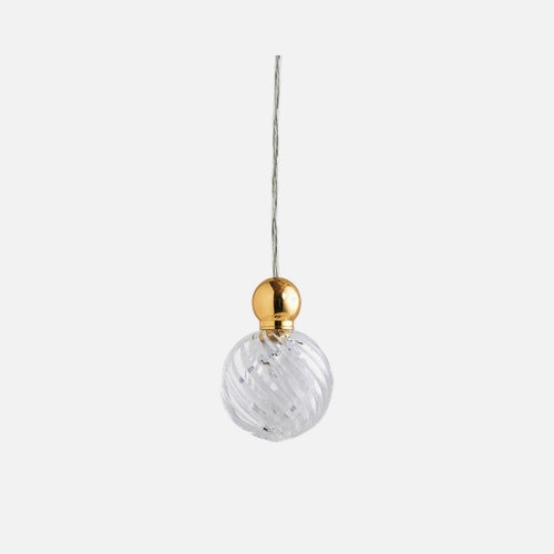 Pakabinamas šviestuvas Uva M Crystal Swirl / Gold, Ø7 cm – be lubinio tvirtinimo