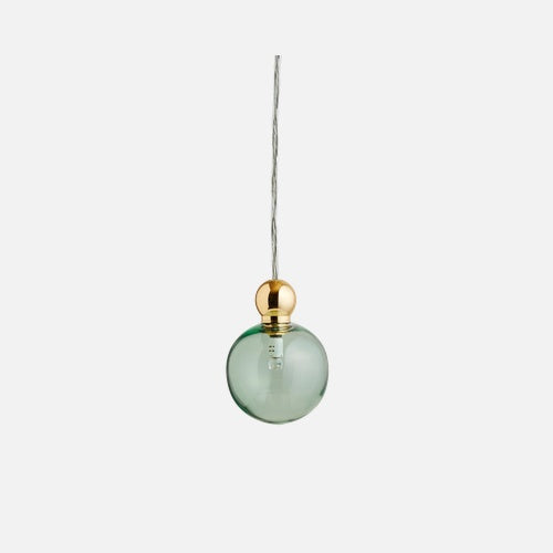 Pakabinamas šviestuvas Uva M Forest Green / Gold, Ø7 cm – be lubinio tvirtinimo