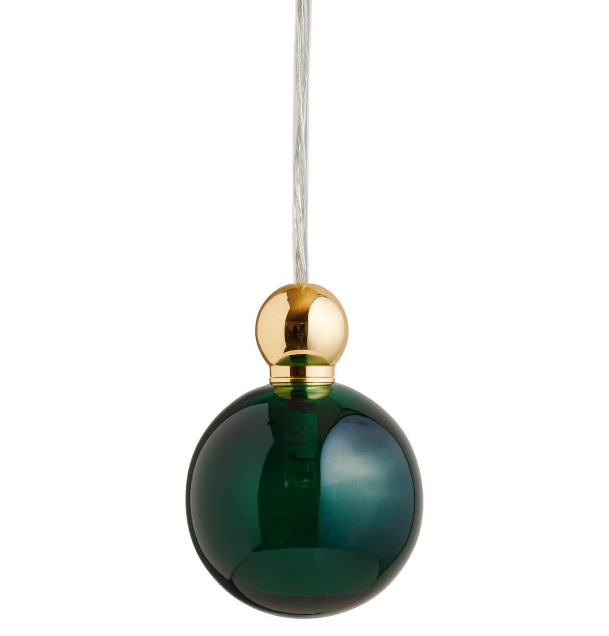 Pakabinamas šviestuvas Uva M Ivy Green / Gold, Ø7 cm