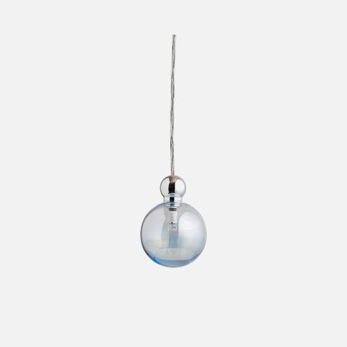 Pakabinamas šviestuvas Uva M Topaz Blue / Silver, Ø7 cm – be lubinio tvirtinimo