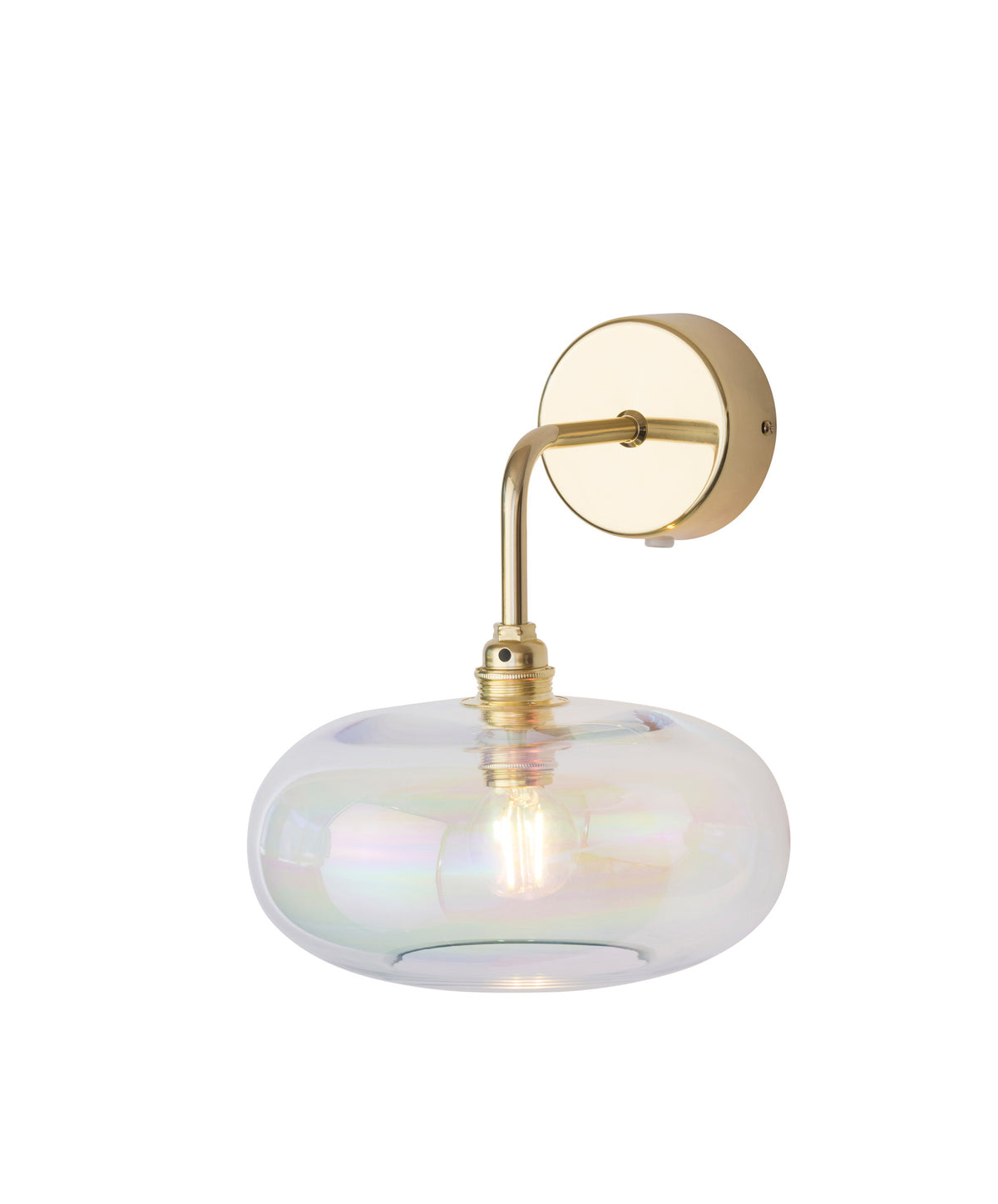 Sieninis šviestuvas Horizon Ø21 cm, Chameleon with Gold – įjungtas