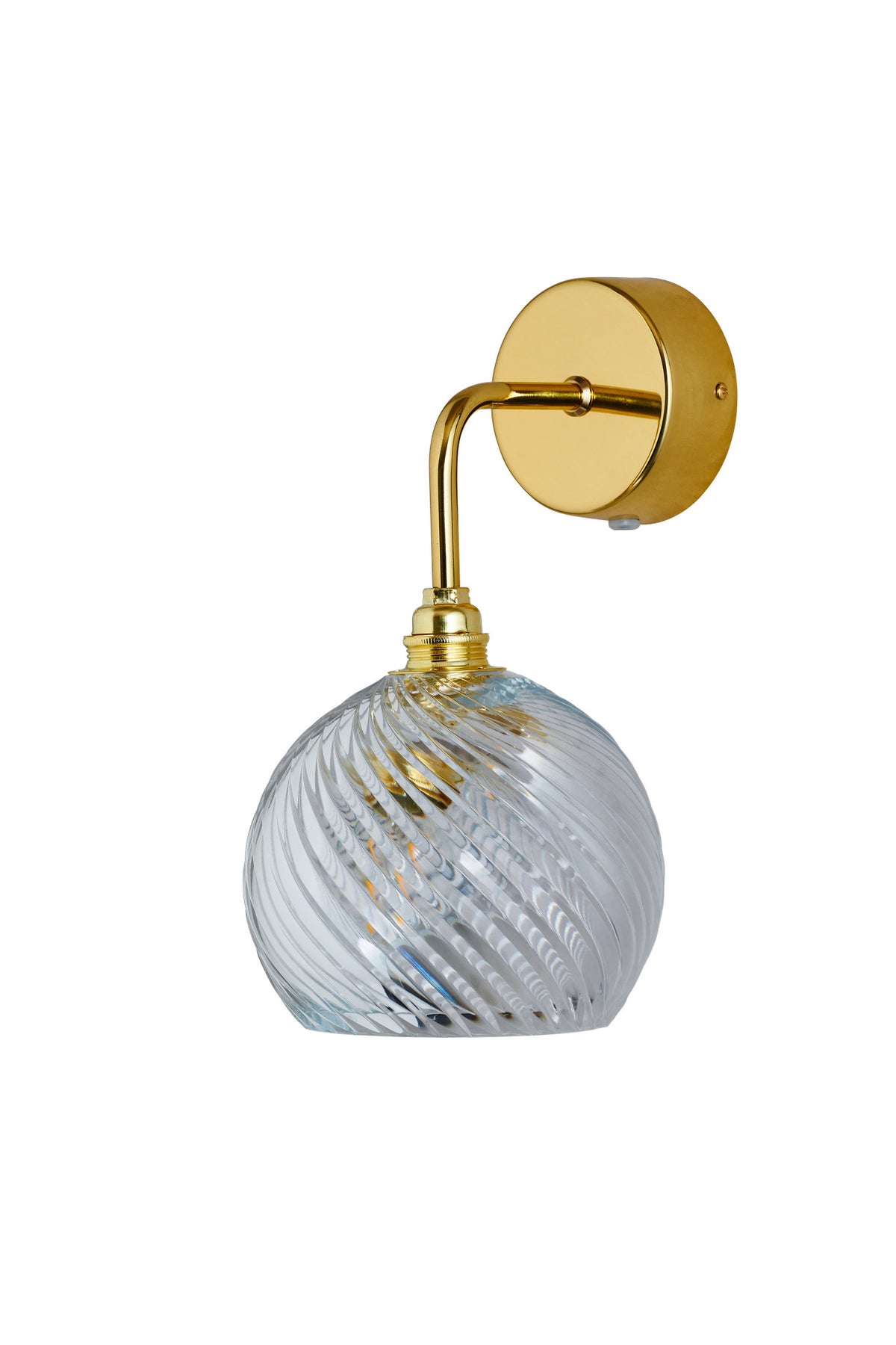 Sieninis šviestuvas Rowan Crystal S Swirl Gold, Ø15,5 cm