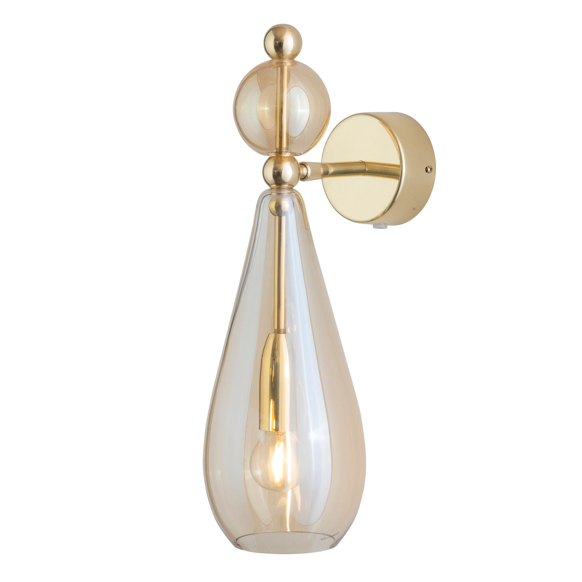 Sieninis šviestuvas Smykke Golden Smoke / Gold, Ø12,5 cm