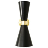 SIeninis šviestuvas Cairo Mid-Century Double Cone, juodas