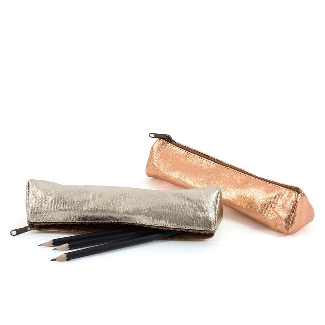 PENCIL SLIM pencil case, metallic grey