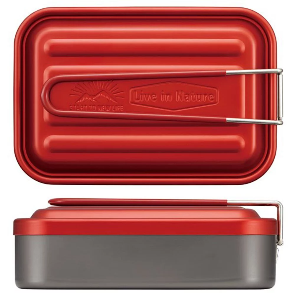 Aluminum Messtin Red metal food box / cooking pot, 850 ml